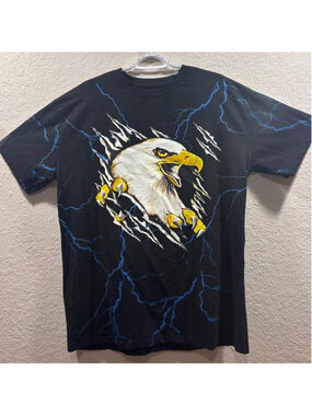 Modern vintage style Eagle AOP tee with a 3D claws